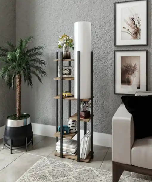Lampadar Vogue - SRC Negru/Alb Natural Retur ușor