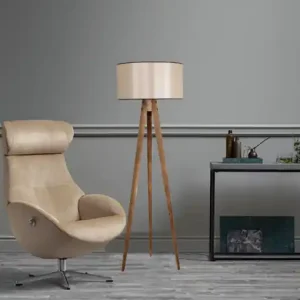 Lampadar Tripod Yanık Lambader Silindir 15-3 Abajurlu Maro Cumpără online