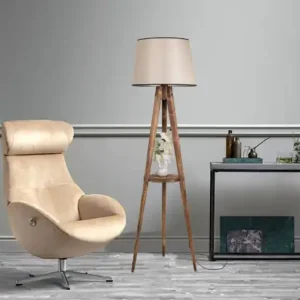 Lampadar Sehbalı Tripod Yanık Lambader Pramit Açık Hasır Abajurlu Maro Ofertă