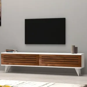 Livrare expres Comoda TV Salvador, Model Hill, 160x40x25 cm, Nuc/Alb