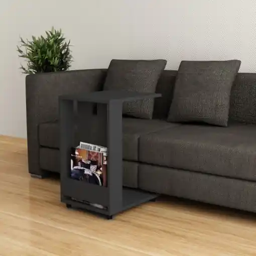 Masuta Auxiliara Model Landry, 37x45x60 cm, Antracit Ieftin