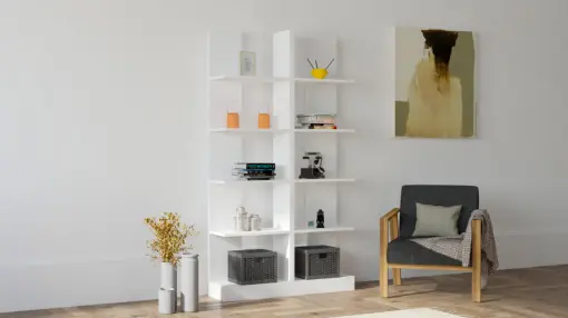 Doar azi Raft pentru cărți Model Kinley, Alb