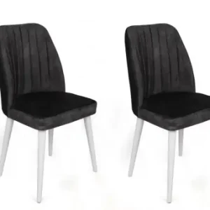 Set 2 scaune Model Alfa-497, Antracit/Alb, 50x49x90 cm Plată sigură