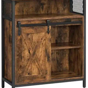 Comoda Model Kayleigh, Maro rustic/Negru, 70x30x80 cm Reducere de preț