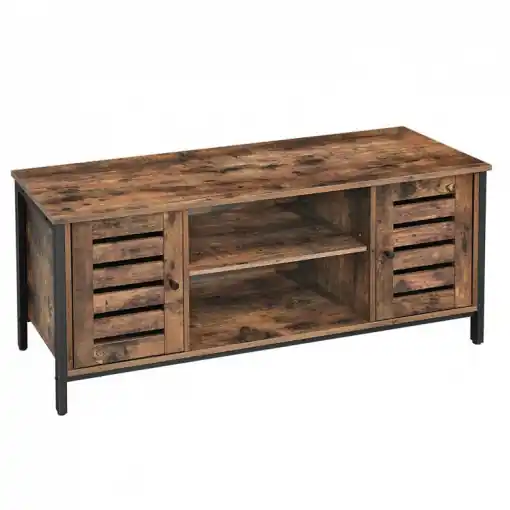 Preț promoțional Comoda TV Vasagle, Model Rojas, 110x40x50 cm, Maro Rustic