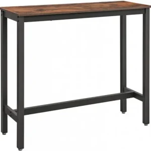 Reducere de preț Masa Bar Model Cade, 120x40x100 cm, Maro Rustic/Negru