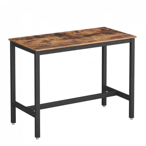 Plată securizată Masa Model Alberto, 120x60x90 cm, Maro Rustic/Negru