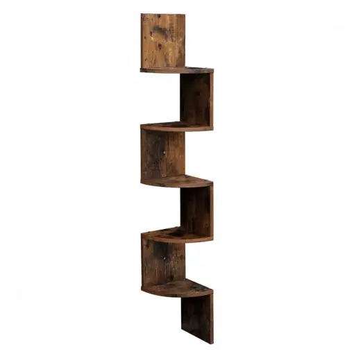 Biblioteca Vasagle, Model Shelby, 20x20x127,5 cm, Maro Rustic Doar azi