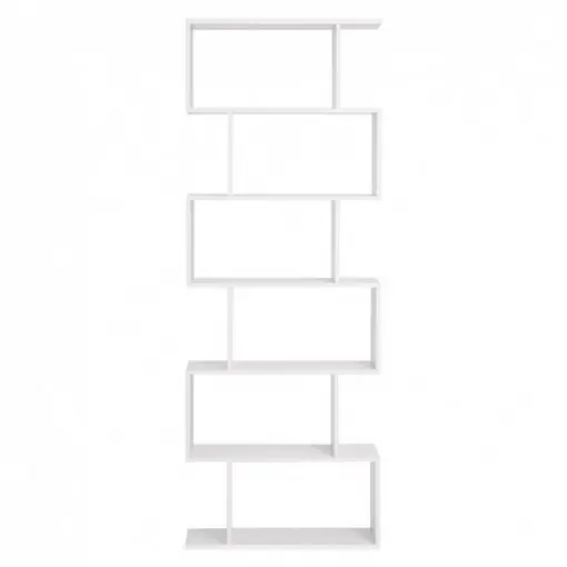 Retur ușor Biblioteca Vasagle, Model Leanna, 70x24x190,5 cm, Alb
