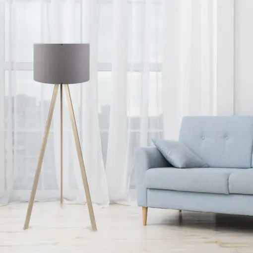 Lampadar AYD-1522 Gri/Stejar Ultima șansă