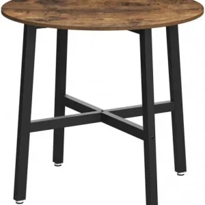 Masa Model Blaze, 80x80x75 cm, Maro Rustic/Negru Preț promoțional