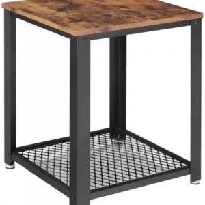 Reduceri Masuta de Cafea Model Andre, 45x45x55 cm, Maro Rustic/Negru