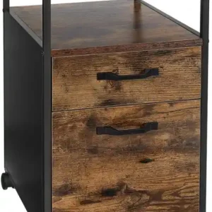 Comoda Model Ember, Maro rustic/Negru, 41x45x66 cm Ultima șansă