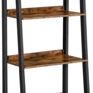 Raft tip Scară Model Viviana, Maro rustic/Negru, 56x34x137.5 cm Bestseller