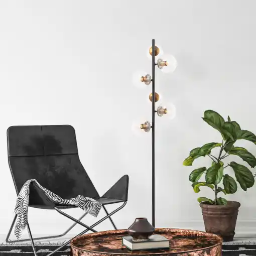 Lampadar Fazli - 10515 Negru/Antic Discount