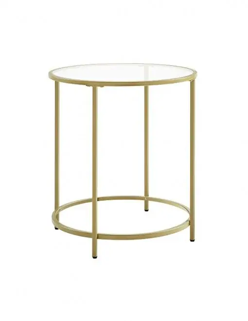 Masuta de Cafea Model Araceli, 50x50x55 cm, Auriu, Blat Sticla securizata Cel mai vândut
