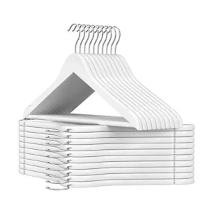 Set 20 umerase din lemn, Songmics, CRW03W-20, Alb Cumpărături sigure