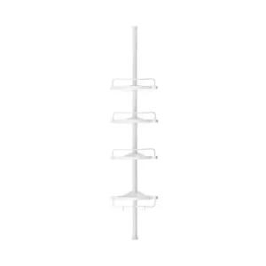 Raft de colt pentru baie, Songmics, 85-305 cm, BCB001A, Alb Reduceri