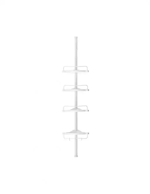 Raft de colt pentru baie, Songmics, 85-305 cm, BCB001A, Alb Reduceri