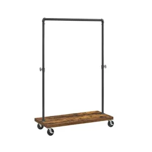 Suport pentru haine cu roti, Vasagle, 90 kg, HSR65BXV1, Maro Rustic Retur gratuit