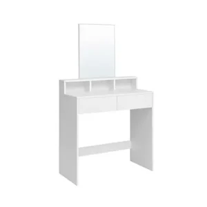 Masa de Toaleta cu oglinda Model Hines, Alb, 80x40x140 cm Reducere extra