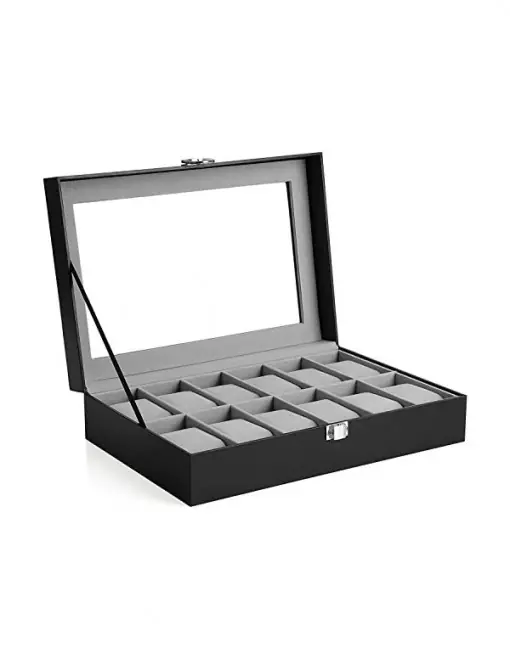 Cutie pentru ceasuri Model Barry, Negru, 30.2x20.2x8.1 cm Chilipir