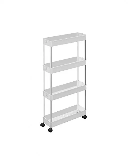 Organizator mobil Model Cali, Alb, 42x13.5x87 cm Premium