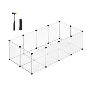 Premium Tarc pentru animale de companie, Songmics, 143 x 73 x 46 cm, LPC02W, Alb