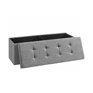 Spatiu de depozitare tip banca, Songmics, 110 x 38 x 38 cm, 120 L, LSF77G, Gri Premium