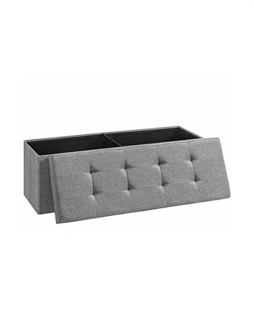 Spatiu de depozitare tip banca, Songmics, 110 x 38 x 38 cm, 120 L, LSF77G, Gri Premium