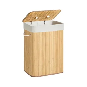 Cos pentru rufe, Songmics, 40 x 30 x 60 cm, 72 L, LCB10Y, Natural Cumpărături sigure