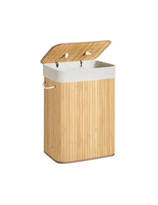 Cos pentru rufe, Songmics, 40 x 30 x 60 cm, 72 L, LCB10Y, Natural Cumpărături sigure