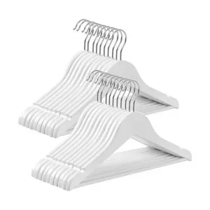 Cumpără acum Set 20 umerase din lemn, Songmics, umerase din lemn solid, cârlig rotativ, CRW06W-20