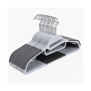 Set 20 umerase din plastic, Songmics, grosime de 0,5 cm, Gri, CRP41G Nu rata