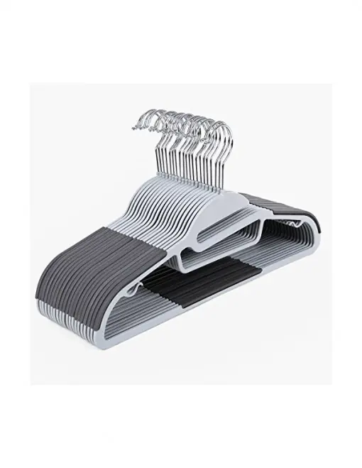 Set 20 umerase din plastic, Songmics, grosime de 0,5 cm, Gri, CRP41G Nu rata