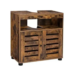 Dulap de depozitare pentru chiuveta, Vasagle, 2 usi, Maro Rustic, 60 x 30 x 63 cm Cumpără acum