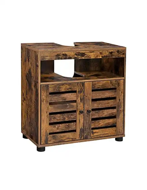 Dulap de depozitare pentru chiuveta, Vasagle, 2 usi, Maro Rustic, 60 x 30 x 63 cm Cumpără acum