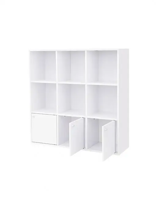 Biblioteca Vasagle, Model Azrael, 97x97x29 cm, Alb Cumpărături sigure