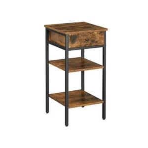 Calitate înaltă Noptiera Model Keller, Maro Rustic/Negru, 35x3570cm