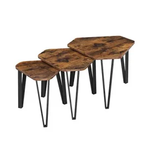 Livrare expres Set 3 Masute de Cafea Model Stefan, 58x45x51 cm, Negru