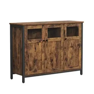 Ofertă de sezon Comoda Model Mariam, Maro rustic/Negru, 100x35x75 cm