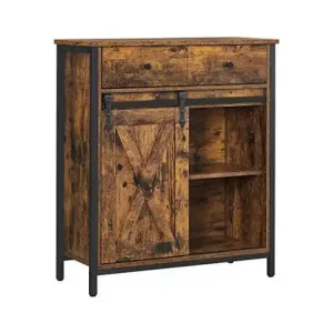 Comoda Model Allen, Maro rustic/Negru, 70x30x80 cm Cumpărături sigure