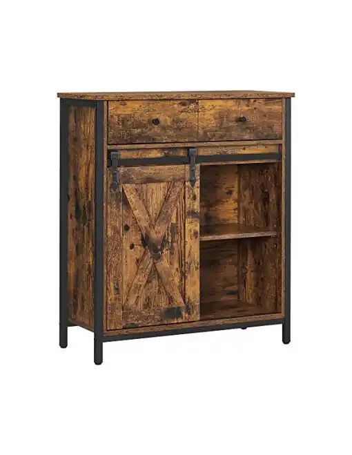 Comoda Model Allen, Maro rustic/Negru, 70x30x80 cm Cumpărături sigure