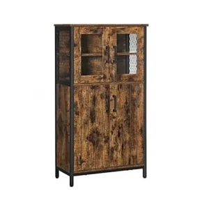 Comoda Model Dior, Maro rustic/Negru, 60x30x108 cm Expediere rapidă