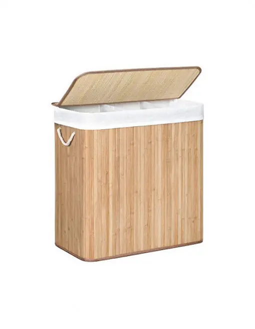 Cos de rufe, Songmics, 150L, Natural, LCB091N01, 60 x 40 x 61 cm Chilipir