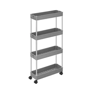Ofertă de sezon Carucior pentru depozitare, Songmics, Gri, KSC008G01, 40 x 12 x 86 cm