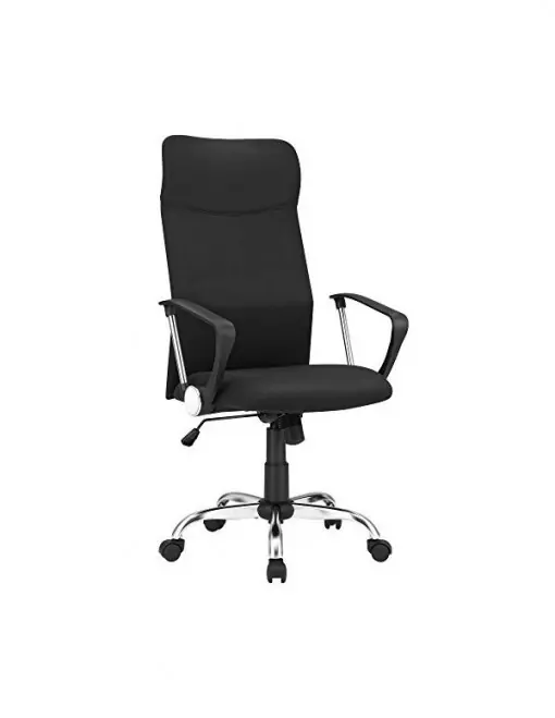 Scaun de birou, Songmics, Negru, OBN034B01, 120Kg, 79 x 50 x 12 cm Disponibil imediat