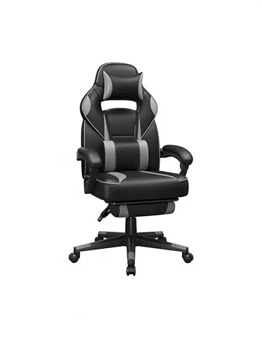 Discount Scaun de birou, Songmics, 150Kg, 135 grade, Negru / Gri, 70 x 68 x 115 cm