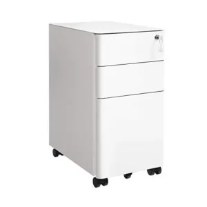 Dulap mobil cu incuietoare Model Gordon, Alb, 30x46x59 cm Reducere de preț