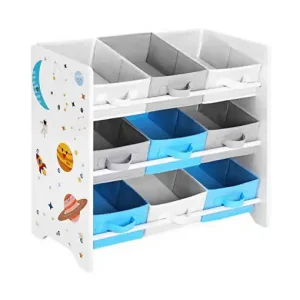 Vezi acum Raft pentru jucarii si carti, 9 cutii detasabile, Model Phoenix, Multicolor, 62x29x60 cm